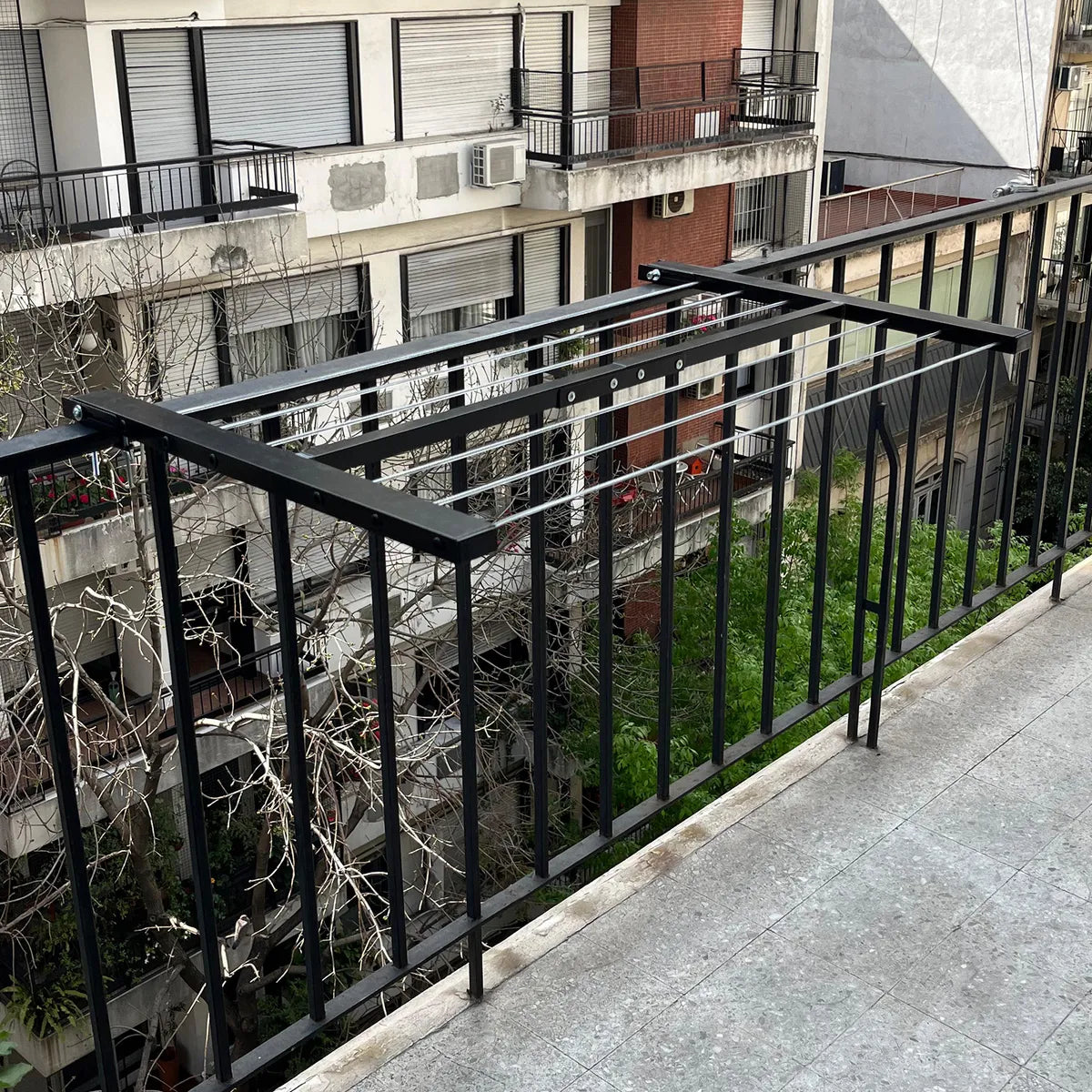 Tendedero Para Ropa Rebatible De Balcón Höllsen Aluminio