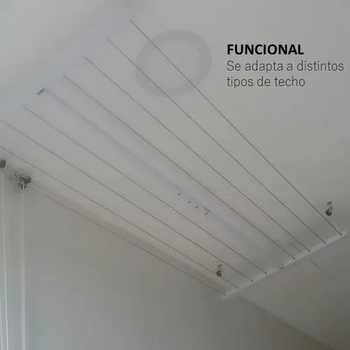 Tendedero De Techo Höllsen Con Manivela, No Se Oxida - Envío
