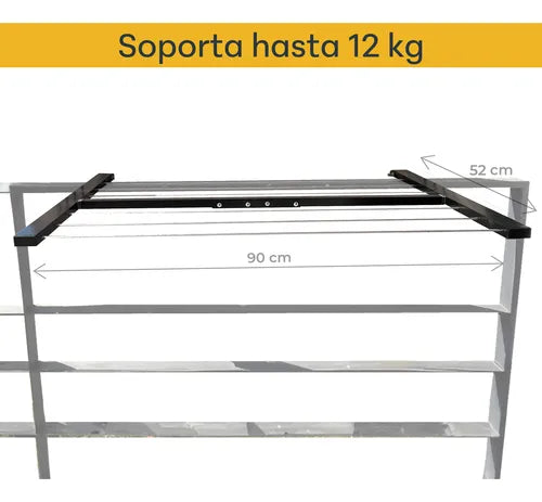 Tendedero Para Ropa Rebatible De Balcón Höllsen Aluminio