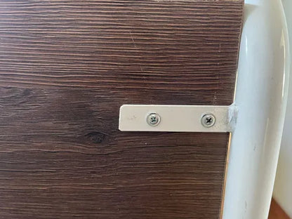Escritorio De Hierro  Y Madera Con Estante Superior Höllsen