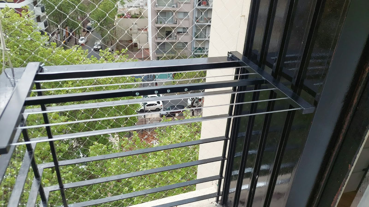 Tendedero Para Ropa Rebatible De Balcón Höllsen Aluminio